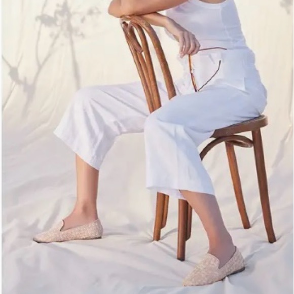 Birdies Starling Woven Flats in Pale Blush Pink and Cream Basket Weave Size 9.5 - Picture 6 of 16